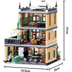 ZHEGAO QL0936 0936 non  NHÀ HÀNG ROME bộ đồ chơi xếp lắp ráp ghép mô hình Creator ROME RESTAURANTS Sáng Tạo 1186 khối