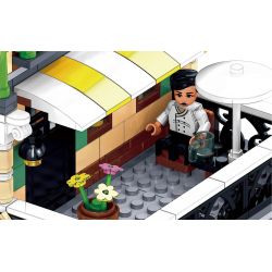 ZHEGAO QL0936 0936 non  NHÀ HÀNG ROME bộ đồ chơi xếp lắp ráp ghép mô hình Creator ROME RESTAURANTS Sáng Tạo 1186 khối