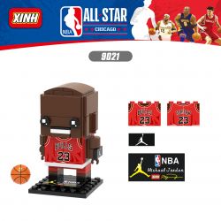 XINH 9021 non  MICHAEL JORDAN. bộ đồ chơi xếp lắp ráp ghép mô hình Brickheadz Nhân Vật Đầu To