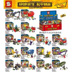 SHENG YUAN SY SY1499 1499 non  PLAYERUNKNOWN'S BATTLEGROUNDS PEACE ELITE MINIFIGURE 16 MÔ HÌNH bộ đồ chơi xếp lắp ráp ghép mô hình Pubg Battlegrounds Bắn Súng 450 khối