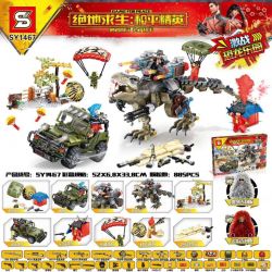 SHENG YUAN SY SY1467 1467 non  THIÊN ĐƯỜNG KHỦNG LONG CHIẾN ĐẤU bộ đồ chơi xếp lắp ráp ghép mô hình Game For Peace Chiến Đấu Cho Hòa Bình 885 khối
