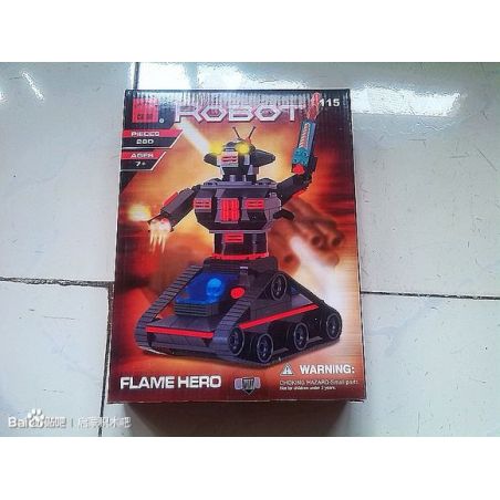 Enlighten 115 Qman 115 non  NGỌN LỬA bộ đồ chơi xếp lắp ráp ghép mô hình ROBOT FLAME HERO 280 khối
