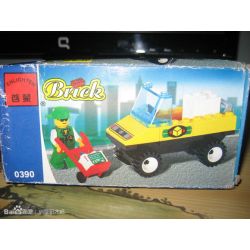 Enlighten 0390 Qman 0390 non  Ô TÔ CHỞ HÀNG bộ đồ chơi xếp lắp ráp ghép mô hình City Thành Phố