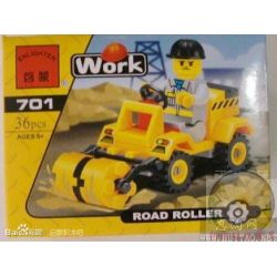 Enlighten 701 Qman 701 non  ĐƯỜNG LĂN bộ đồ chơi xếp lắp ráp ghép mô hình City ROAD ROLLER Thành Phố 36 khối