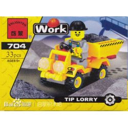 Enlighten 704 Qman 704 non  XE TẢI TỰ ĐỔ bộ đồ chơi xếp lắp ráp ghép mô hình City TIP LORRY Thành Phố 33 khối