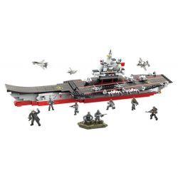 XIANG JUN XJ-872 non  TÀU SÂN BAY SƠN ĐÔNG CỦA TRUNG QUỐC bộ đồ chơi xếp lắp ráp ghép mô hình Military Army CHN 002 AIRCRAFT CARRIER Quân Sự Bộ Đội 1624 khối