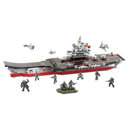 XIANG JUN XJ-872 non  TÀU SÂN BAY SƠN ĐÔNG CỦA TRUNG QUỐC bộ đồ chơi xếp lắp ráp ghép mô hình Military Army CHN 002 AIRCRAFT CARRIER Quân Sự Bộ Đội 1624 khối