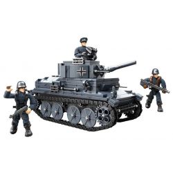 XIANG JUN XJ-901 non  BỂ NHẸ bộ đồ chơi xếp lắp ráp ghép mô hình Military Army PZKPFW 38T Quân Sự Bộ Đội 658 khối