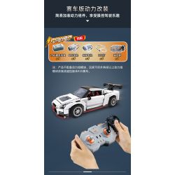 DOUBLEE CADA C61020 61020 non  XE ĐUA GTR R35 tỷ lệ 1:12.5 bộ đồ chơi xếp lắp ráp ghép mô hình Creator R35 SUPER CAR Sáng Tạo 1322 khối