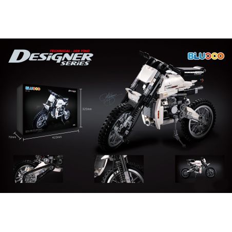 STRANGE BUILDING BA11803 11803 non  NGƯỜI LÁI XE MÔ TÔ MÀU TRẮNG bộ đồ chơi xếp lắp ráp ghép mô hình Creator WHITE KNIGHT Sáng Tạo 650 khối