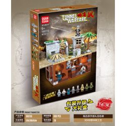 QuanGuan 100110 Quan Guan 100110 non  CHIẾN TRANH ĐƯỜNG HẦM bộ đồ chơi xếp lắp ráp ghép mô hình Military Army TUNNEL WARFARE Quân Sự Bộ Đội 603 khối