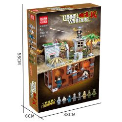 QuanGuan 100110 Quan Guan 100110 non  CHIẾN TRANH ĐƯỜNG HẦM bộ đồ chơi xếp lắp ráp ghép mô hình Military Army TUNNEL WARFARE Quân Sự Bộ Đội 603 khối