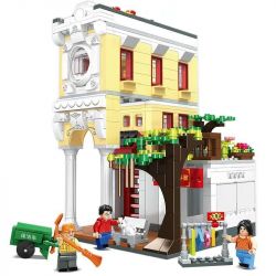 WOMA C0338 0338 non  CỬA HÀNG CẦM ĐỒ QILOU DONGBAO bộ đồ chơi xếp lắp ráp ghép mô hình Modular Buildings METROPOLITAN Mô Hình Nhà Cửa 687 khối