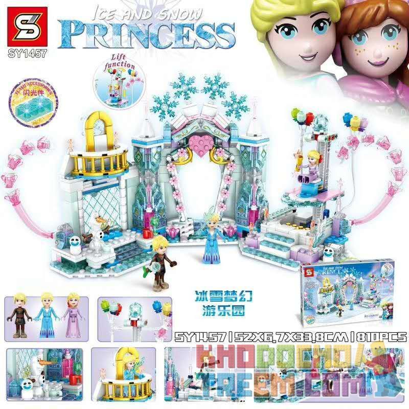 SHENG YUAN SY SY1457 1457 non  CÔNG VIÊN GIẢI TRÍ SNOW FANTASY bộ đồ chơi xếp lắp ráp ghép mô hình  ICE AND SNOW PRINCESS Các Bạn Gái 810 khối