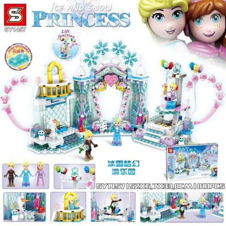 SHENG YUAN SY SY1457 1457 non  CÔNG VIÊN GIẢI TRÍ SNOW FANTASY bộ đồ chơi xếp lắp ráp ghép mô hình  ICE AND SNOW PRINCESS Các Bạn Gái 810 khối