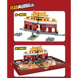 ZUANMA 037 non  SÁCH GẤP THIÊN AN MÔN BẮC KINH bộ đồ chơi xếp lắp ráp ghép mô hình  Các Bạn Gái 497 khối
