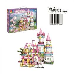 WOMA C0219 0219 non  LÂU ĐÀI HỒ THIÊN NGA bộ đồ chơi xếp lắp ráp ghép mô hình  Các Bạn Gái 1052 khối