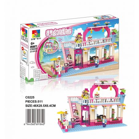 WOMA C0225 0225 non  NHÀ HÀNG PHƯƠNG TÂY bộ đồ chơi xếp lắp ráp ghép mô hình  Các Bạn Gái 511 khối