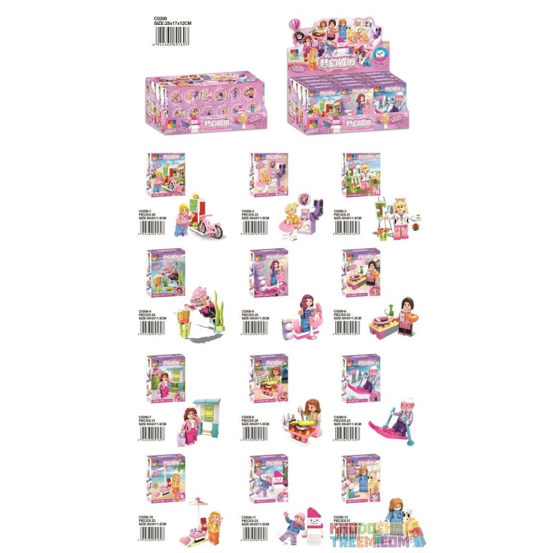 WOMA C0200 0200 non  12 NHÂN VẬT NHỎ bộ đồ chơi xếp lắp ráp ghép mô hình  Các Bạn Gái