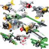 QIAO LE TONG TS88051 88051 non  MÁY BAY CHIẾN ĐẤU LIÊN MINH 6 SPITFIRE BF-109 ZERO P-40 LA-7 HAWK-III bộ đồ chơi xếp lắp ráp ghép mô hình Military Army ALLIANCE FIGHTER Quân Sự Bộ Đội 1083 khối