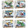 QIAO LE TONG TS88051 88051 non  MÁY BAY CHIẾN ĐẤU LIÊN MINH 6 SPITFIRE BF-109 ZERO P-40 LA-7 HAWK-III bộ đồ chơi xếp lắp ráp ghép mô hình Military Army ALLIANCE FIGHTER Quân Sự Bộ Đội 1083 khối