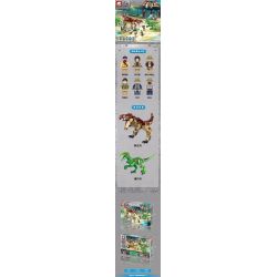 ELEPHANT JX90076 90076 non  KHỦNG LONG TẤN CÔNG bộ đồ chơi xếp lắp ráp ghép mô hình Jurassic World DINOSAUR WORLD Thế Giới Khủng Long 898 khối