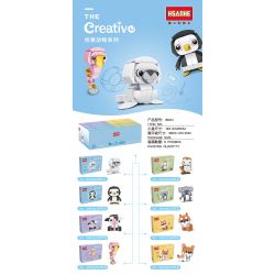 HSANHE 30001 non  8 LOÀI ĐỘNG VẬT SÁNG TẠO SƯ TỬ BIỂN CHIM CÁNH CỤT BÒ HỒNG HẠC CÚ GẤU TÚI SHIBA INU CORGI bộ đồ chơi xếp lắp ráp ghép mô hình Creator THE CREATIVE 899 khối