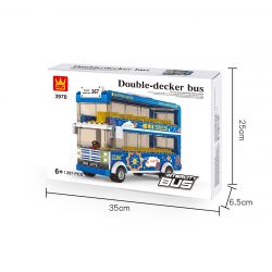 WANGE 3970 non  XE BUÝT HAI TẦNG bộ đồ chơi xếp lắp ráp ghép mô hình City INTERCITY BUS DOUBLE-DECKER Thành Phố 257 khối