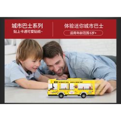 WANGE 3970 non  XE BUÝT HAI TẦNG bộ đồ chơi xếp lắp ráp ghép mô hình City INTERCITY BUS DOUBLE-DECKER Thành Phố 257 khối