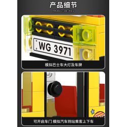 WANGE 3970 non  XE BUÝT HAI TẦNG bộ đồ chơi xếp lắp ráp ghép mô hình City INTERCITY BUS DOUBLE-DECKER Thành Phố 257 khối