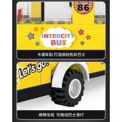 WANGE 3970 non  XE BUÝT HAI TẦNG bộ đồ chơi xếp lắp ráp ghép mô hình City INTERCITY BUS DOUBLE-DECKER Thành Phố 257 khối