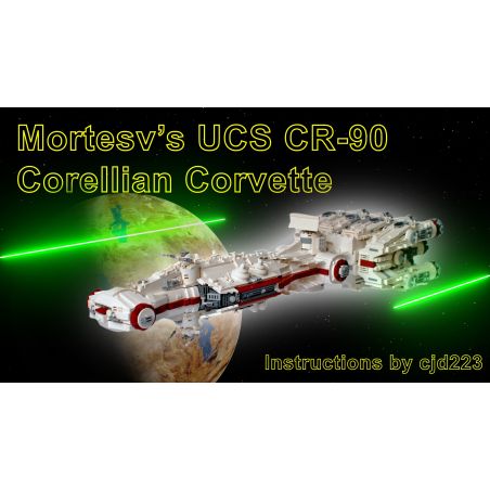 MouldKing 21003 Mould King 21003 REBRICKABLE MOC-10308 10308 MOC10308 non  TANTEVI IV bộ đồ chơi xếp lắp ráp ghép mô hình Star Wars MORTESV'S CR-90 CORELLIAN CORVETTE BLOCKADE RUNNER (TANTIVE IV) Chiến Tranh Giữa Các Vì Sao 2833 khối