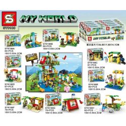 SHENG YUAN SY SY6186A 6186A SY6186B 6186B SY6186C 6186C SY6186D 6186D SY6186E 6186E SY6186F 6186F SY6186G 6186G SY6186H 6186H non  MINECRAFT 8 MÔ HÌNH bộ đồ chơi xếp lắp ráp ghép mô hình MY WORLD Game Xây Dựng 687 khối