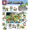 SHENG YUAN SY SY6188 6188 non  MINECRAFT 8 MÔ HÌNH bộ đồ chơi xếp lắp ráp ghép mô hình MY WORLD Game Xây Dựng 348 khối