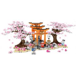 SEMBO 601075 non  CHIDORI bộ đồ chơi xếp lắp ráp ghép mô hình Cherry Blossom Season Mùa Hoa Anh Đào 647 khối