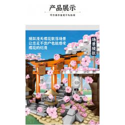 SEMBO 601075 non  CHIDORI bộ đồ chơi xếp lắp ráp ghép mô hình Cherry Blossom Season Mùa Hoa Anh Đào 647 khối