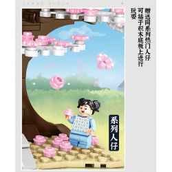 SEMBO 601075 non  CHIDORI bộ đồ chơi xếp lắp ráp ghép mô hình Cherry Blossom Season Mùa Hoa Anh Đào 647 khối