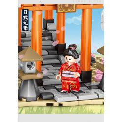 SEMBO 601075 non  CHIDORI bộ đồ chơi xếp lắp ráp ghép mô hình Cherry Blossom Season Mùa Hoa Anh Đào 647 khối