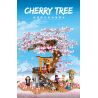 SEMBO 601076 non  MỨC ĐỘ TRUNG BÌNH CHERRY VIEW bộ đồ chơi xếp lắp ráp ghép mô hình Cherry Blossom Season Mùa Hoa Anh Đào 1167 khối