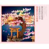 SEMBO 601076 non  MỨC ĐỘ TRUNG BÌNH CHERRY VIEW bộ đồ chơi xếp lắp ráp ghép mô hình Cherry Blossom Season Mùa Hoa Anh Đào 1167 khối