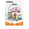 SEMBO 601077 non  HỘP XOAY ĐÈN TRONG SUỐT bộ đồ chơi xếp lắp ráp ghép mô hình Cherry Blossom Season Mùa Hoa Anh Đào 259 khối