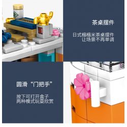 SEMBO 601077 non  HỘP XOAY ĐÈN TRONG SUỐT bộ đồ chơi xếp lắp ráp ghép mô hình Cherry Blossom Season Mùa Hoa Anh Đào 259 khối