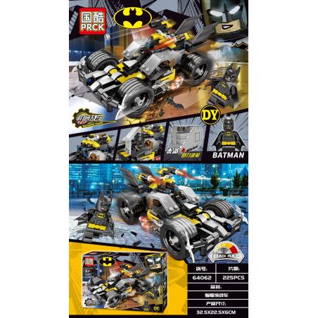 PRCK 64062 non  NGƯỜI DƠI XE NGỰA KÉO TRỞ LẠI bộ đồ chơi xếp lắp ráp ghép mô hình The  Batman Movie MECHANICAL CHARIOT Người Dơi Bảo Vệ Gotham 225 khối