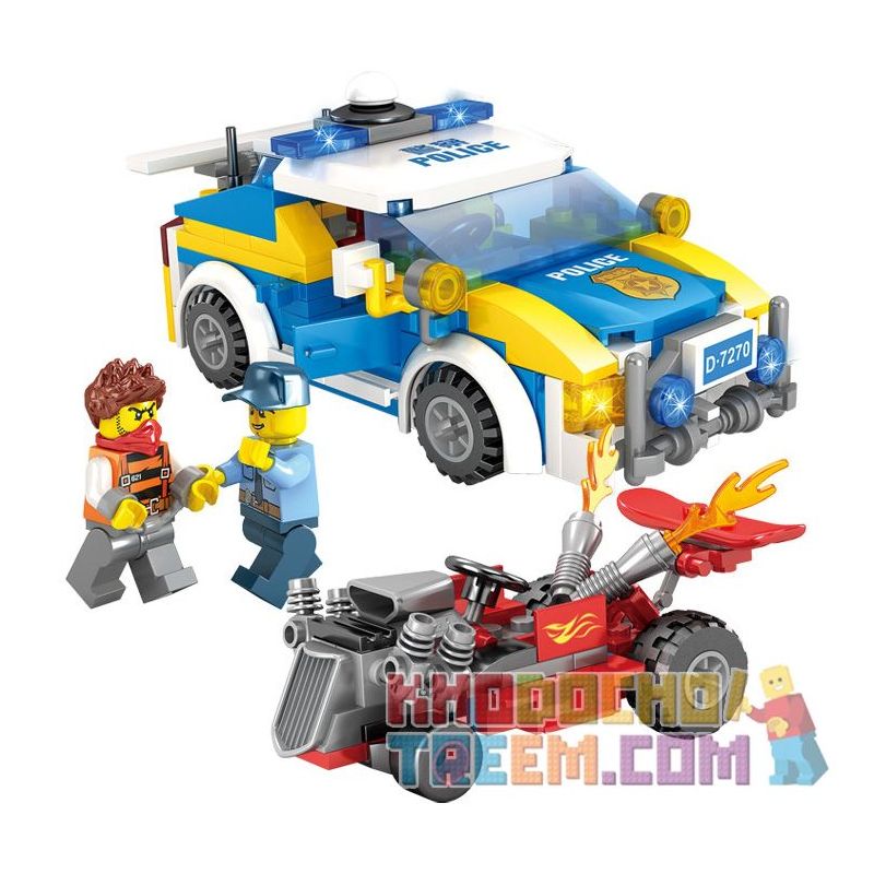 Kazi KY67270 67270 non  RƯỢT ĐUỔI TỐC ĐỘ CAO bộ đồ chơi xếp lắp ráp ghép mô hình Police Cảnh Sát 264 khối