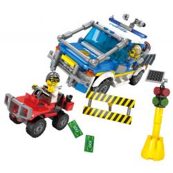 Kazi KY67272 67272 non  THEO ĐUỔI TRẠM KIỂM SOÁT TẠM THỜI bộ đồ chơi xếp lắp ráp ghép mô hình Police Cảnh Sát 257 khối