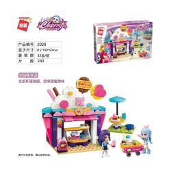 Enlighten 2028 Qman 2028 non  NGÔI NHÀ BÁNH NGỌT bộ đồ chơi xếp lắp ráp ghép mô hình Cherry Cô Nàng Ngọt Ngào 240 khối