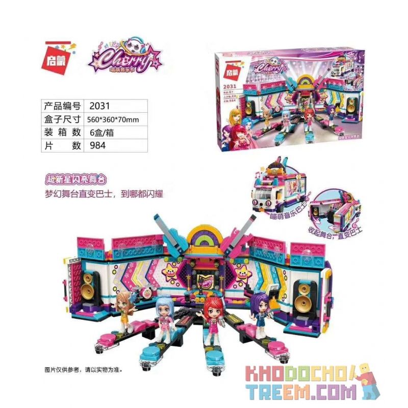 Enlighten 2031 Qman 2031 non  XE BUÝT GIAI ĐOẠN TỎA SÁNG SIÊU TÂN TINH bộ đồ chơi xếp lắp ráp ghép mô hình Cherry Cô Nàng Ngọt Ngào 984 khối