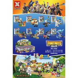SX 7006 non  PHÁO ĐÀI ĐÊM 8 MINIFIGURES bộ đồ chơi xếp lắp ráp ghép mô hình Fornite Bắn Súng