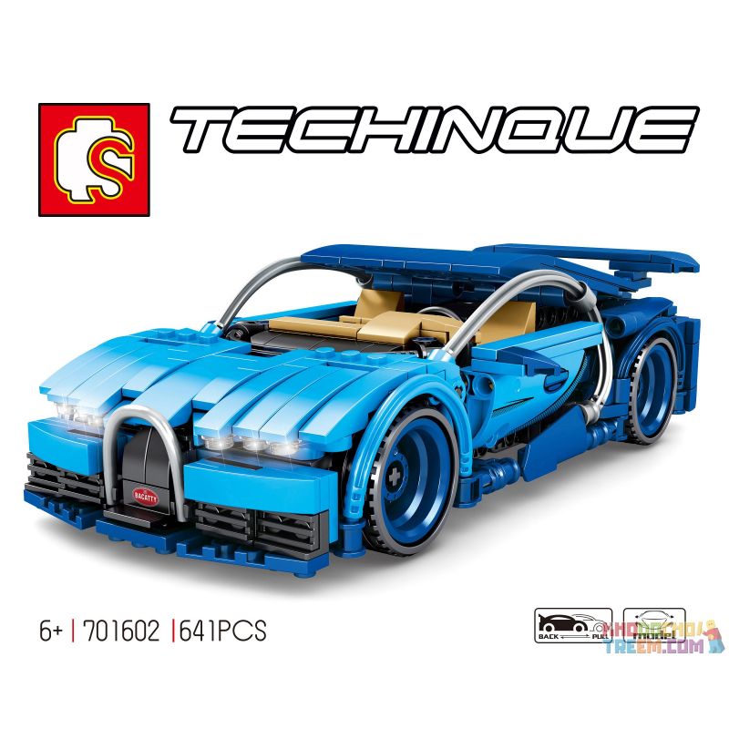 IBLOCK PL-920-146 920-146 PL920-146 SEMBO 701602 non  BUGATTI XE THỂ THAO KÉO LÙI bộ đồ chơi xếp lắp ráp ghép mô hình  TECHNIQUE Kỹ Thuật Công Nghệ Cao Mô Hình Phương Tiện 641 khối