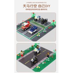 WANGE 8815 8816 8817 8818 8814 non  TẤM ĐẾ VANGE 32X32 5 LOẠI ĐƯỜNG NHỰA BÃI ĐẬU XE SÂN BÓNG ĐÁ RỔ VẬN ĐỘNG CHÀY bộ đồ chơi xếp lắp ráp ghép mô hình Sports Thể Thao 5 khối